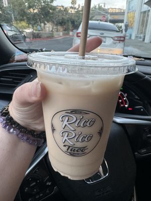 Coconut horchata   at Rico Rico Vegano in Oakland