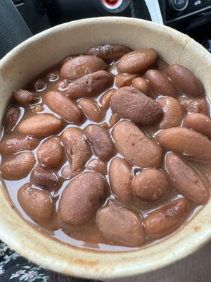 Pinto beans   at Rico Rico Vegano in Oakland