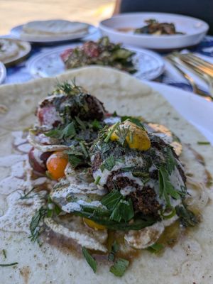 Falafel wrap 🤌 at Sitti's Table in Cody