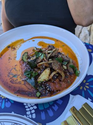 Zucchini zaalouk mushroom at Sitti's Table in Cody