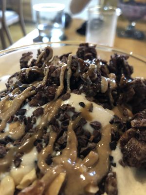 PB smoothie bowl at Living Food Lab Canggu in Canggu