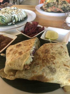 Jackfruit wrap  at Living Food Lab Canggu in Canggu
