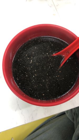 sesame soup (for free)  at Yat Sum Vegetarian - 一森素食 - Tsim Sha Tsui in Kowloon