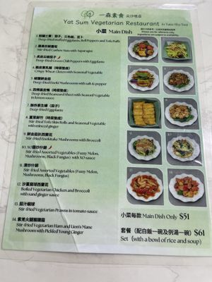   at Yat Sum Vegetarian - 一森素食 - Tsim Sha Tsui in Kowloon
