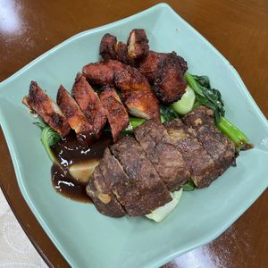 bbq pork and seitan  at Yat Sum Vegetarian - 一森素食 - Tsim Sha Tsui in Kowloon