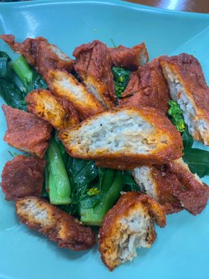 Mock char siu at Yat Sum Vegetarian - 一森素食 - Tsim Sha Tsui in Kowloon