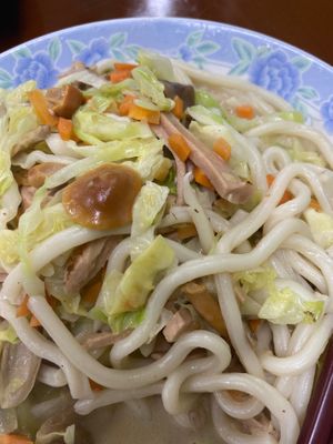 Stir fried udon noodles at Yat Sum Vegetarian - 一森素食 - Tsim Sha Tsui in Kowloon