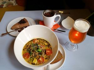 Tom Kha & cheese case at Piccadilly Wine and Chocolate in Parnu