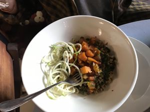 Quinoa salad at Piccadilly Wine and Chocolate in Parnu