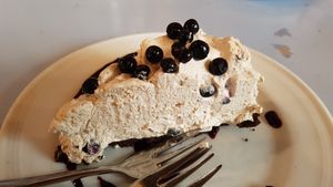 Vegan berry cake at Piccadilly Wine and Chocolate in Parnu