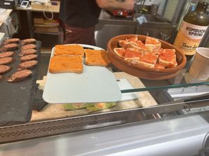 Vegan deli in the local market   at Vegan Tours Barcelona in Barcelona