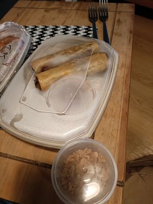 Veg spring rolls at Gorilla Thai Kitchen in Bristol