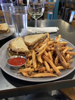 Vegan Patty Melt  at White Labs Brewing Co in Asheville