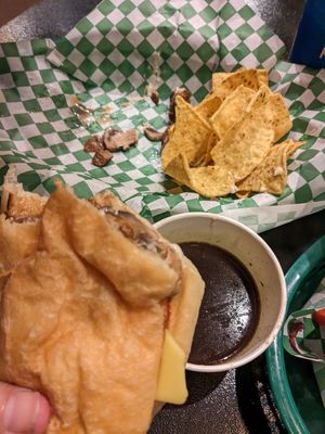 Mushroom au jus sandwich at Frondescence in Boise