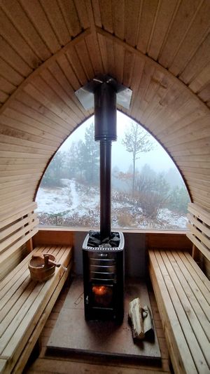 Sauna with views at Minds & Mountains Eco Lodge in La Molina
