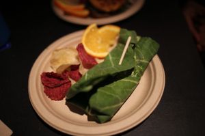 Green wrapped ";egg"; sandwich  at Simple Bliss Cafe in South Lake Tahoe