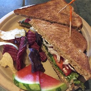 avocado sandwich with red onion added at Simple Bliss Cafe in South Lake Tahoe