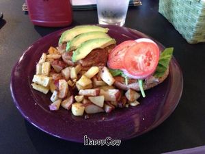 lentil burger at Simple Bliss Cafe in South Lake Tahoe