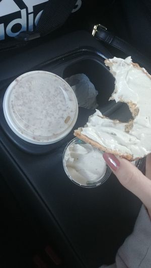 Cashew cream cheese bagel at Simple Bliss Cafe in South Lake Tahoe