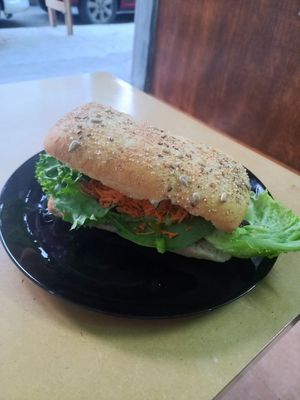 Torta pastor at Punto V in Mexico City