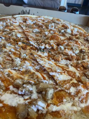 Buffalo chicken pizza  at Mora Pizza Denver in Denver