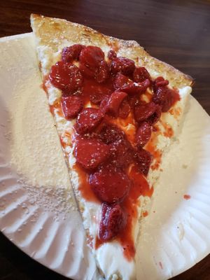 Strawberry cheesecake special  at Mora Pizza Denver in Denver