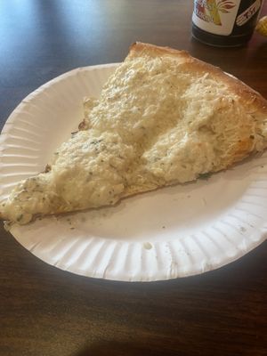 White pizza  at Mora Pizza Denver in Denver
