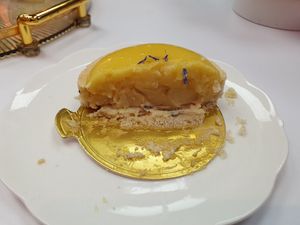 Tangerine tart inside view at Cream Dream in London