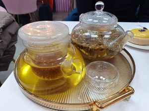 Buckwheat tea and Mavka's tea at Cream Dream in London