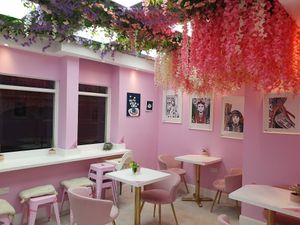 Upstairs seating 🌸 at Cream Dream in London