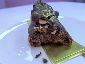 Inside snickers eclair  at Cream Dream in London