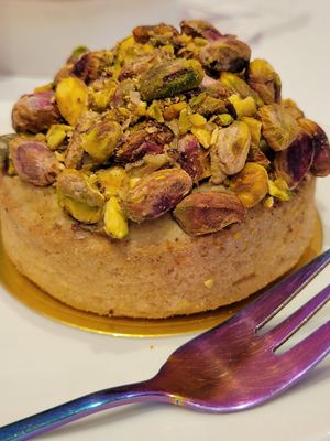 Pistachio tart at Cream Dream in London