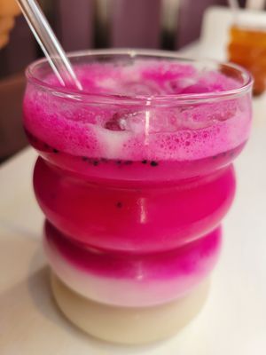 Dragon fruit matcha at Cream Dream in London