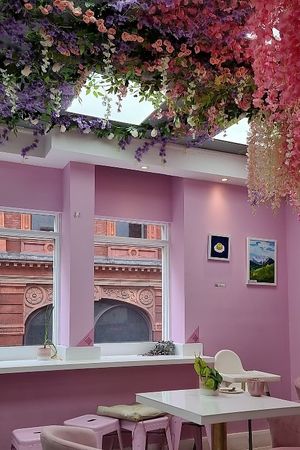 Pink interior at Cream Dream in London