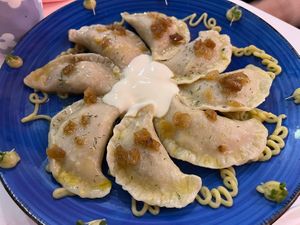 Varenyky with cabbage   at Cream Dream in London