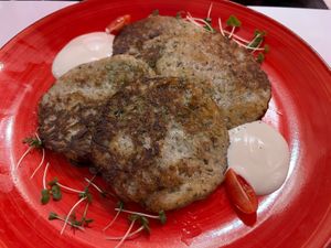 Potato pancakes   at Cream Dream in London