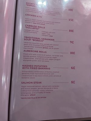 Savoury Menu   at Cream Dream in London