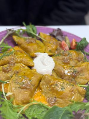 Delicious vegan and gluten free Varenyky.  at Cream Dream in London