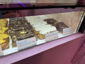 Eclairs and cake  at Cream Dream in London