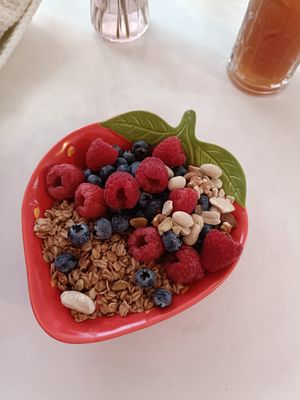 Oat yoghurt and granola bowl at Cream Dream in London