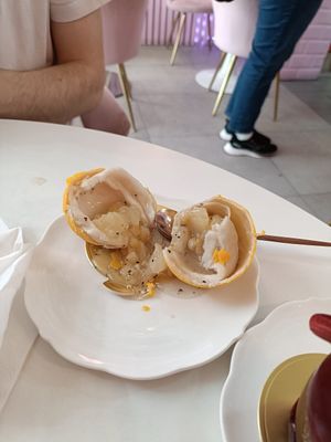 Interior of the lemon cake at Cream Dream in London