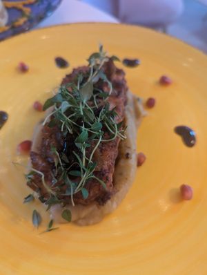 Salmon steak at Cream Dream in London