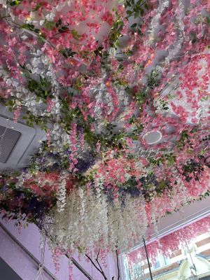 Decorated ceiling   at Cream Dream in London