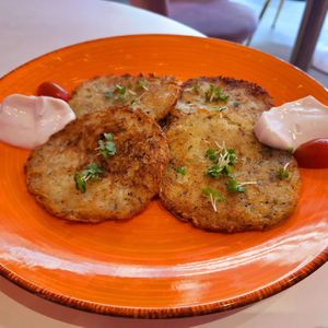 Potato pancakes at Cream Dream in London