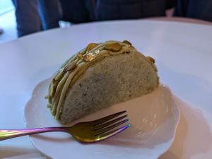 Pistachio cake at Cream Dream in London
