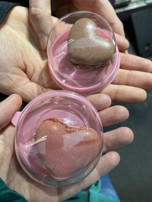 Raspberry and chocolate macarons 😍  at Cream Dream in London