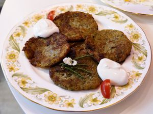 potato pancakes "deruny" at Cream Dream in London