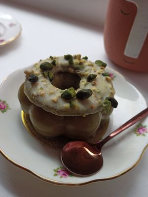 Pistachio pastry at Cream Dream in London