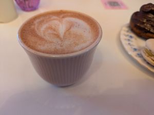 Hot chocolate (£4.20). Taste was not great at Cream Dream in London