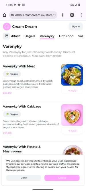  at Cream Dream in London